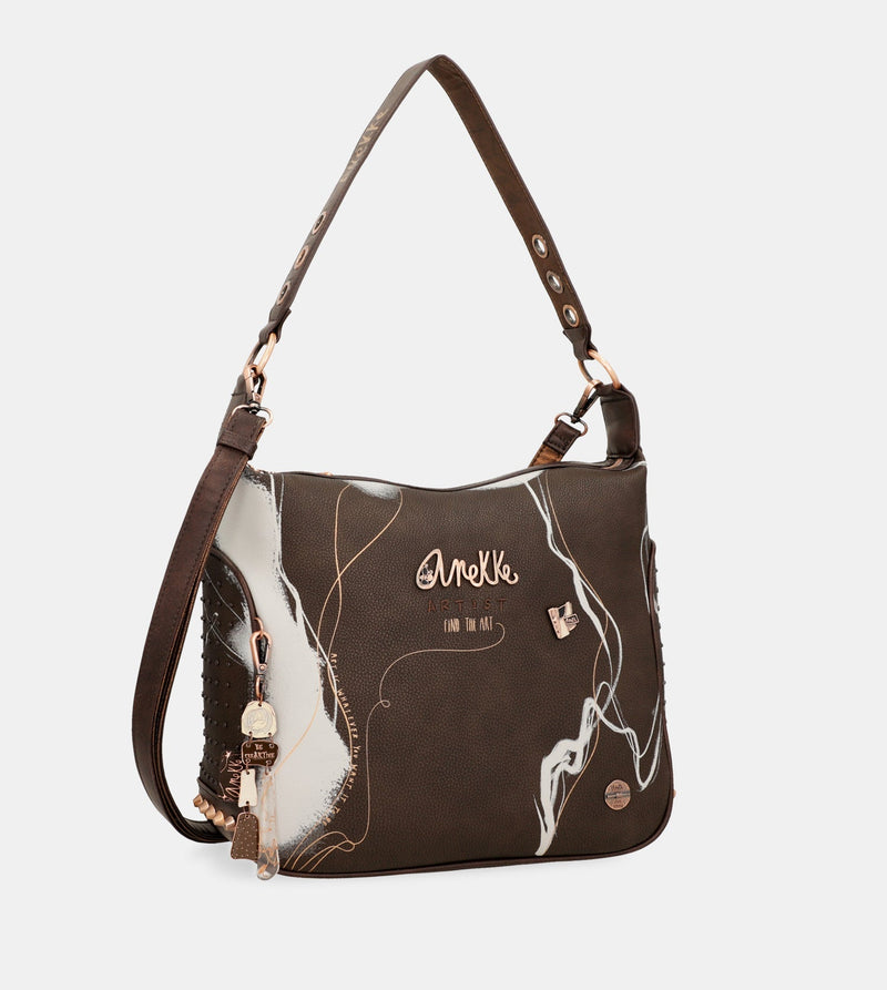 Anekke Nature Shodō brown shoulder bag Ahorra y exporta