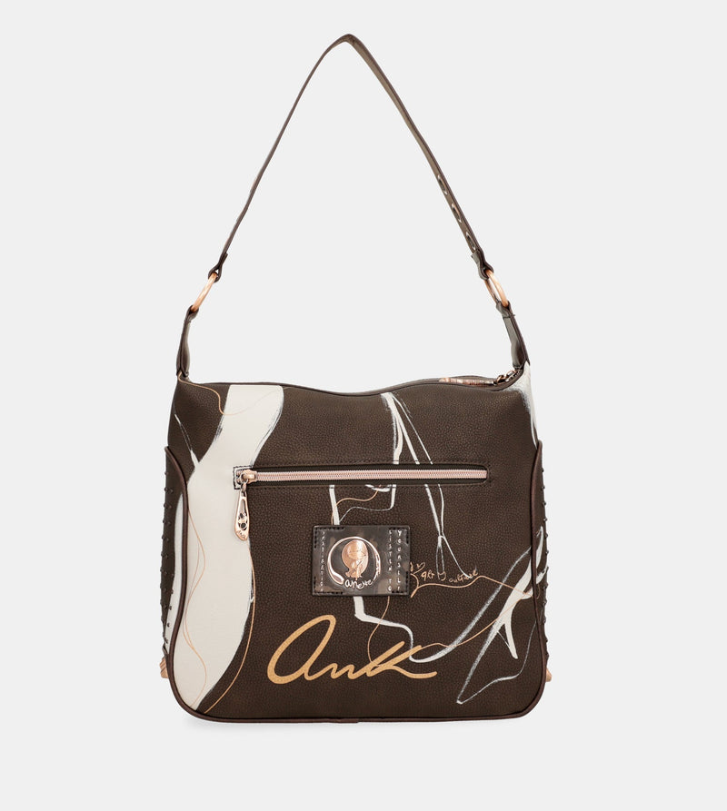 Anekke Nature Shodō brown shoulder bag Ahorra y exporta