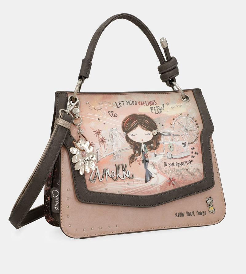 Anekke Peace & Love pink flap bag