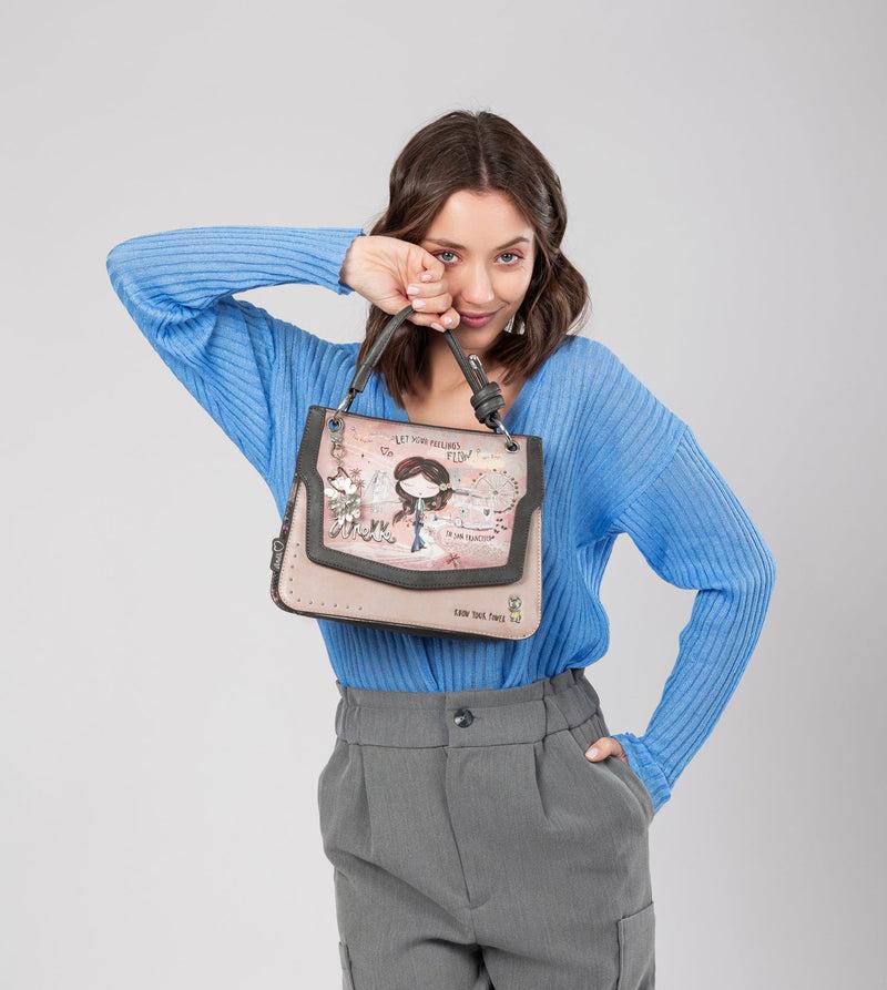 Anekke Peace & Love pink flap bag Libre de impuestos
