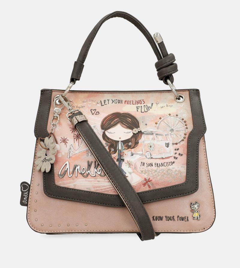 Anekke Peace & Love pink flap bag Libre de impuestos