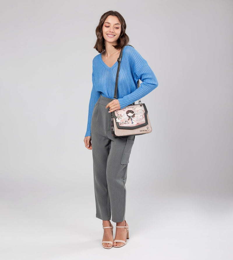 Anekke Peace & Love pink flap bag Libre de impuestos