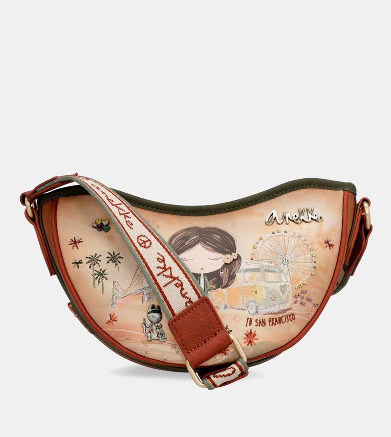 Anekke Peace & Love camel oval bag Ofertas especiales