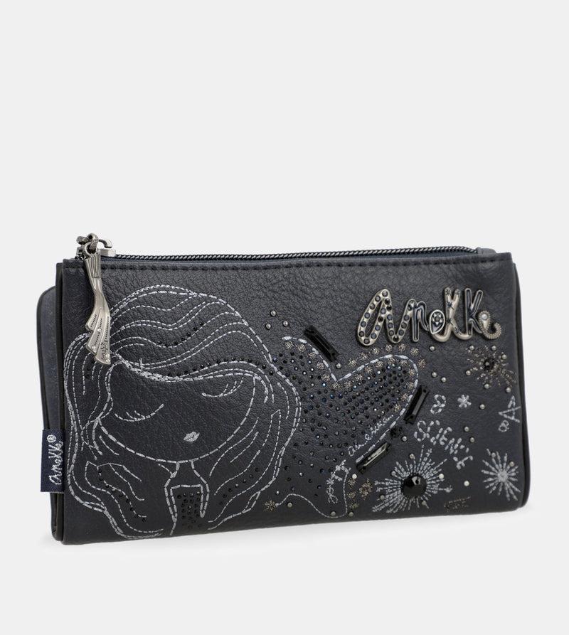 Anekke Studio navy blue flexible RFID wallet