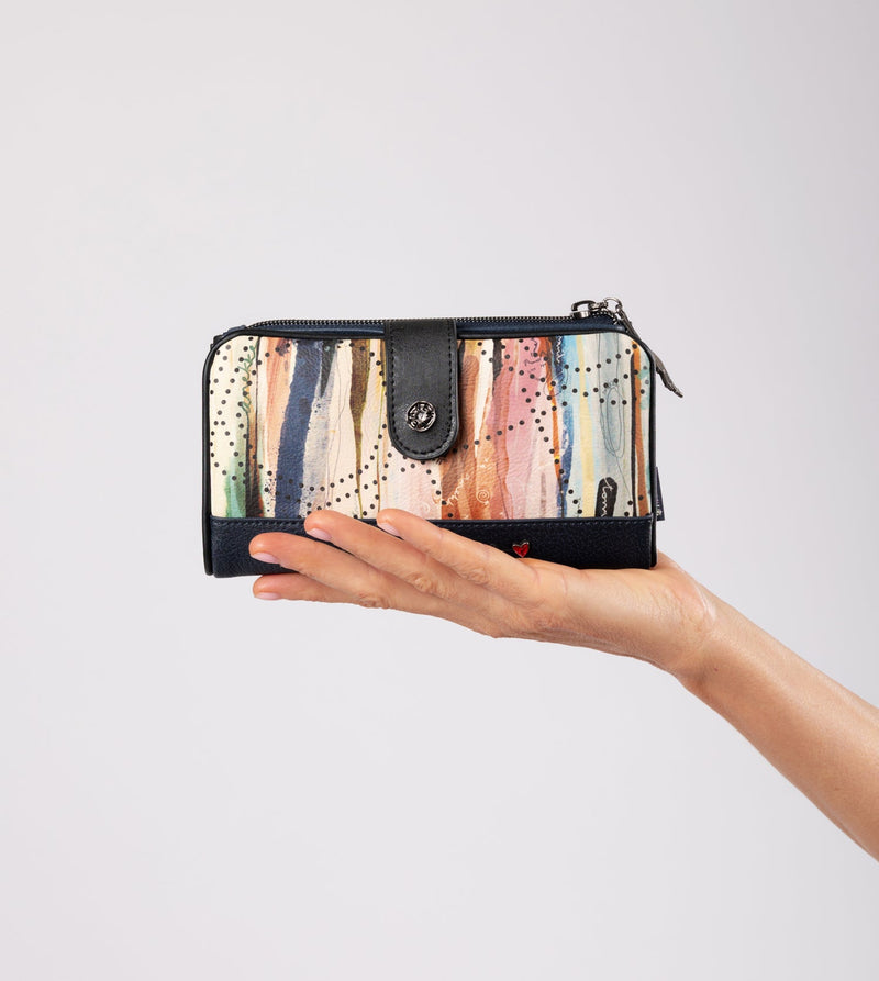 Anekke Studio navy blue flexible RFID wallet 2025