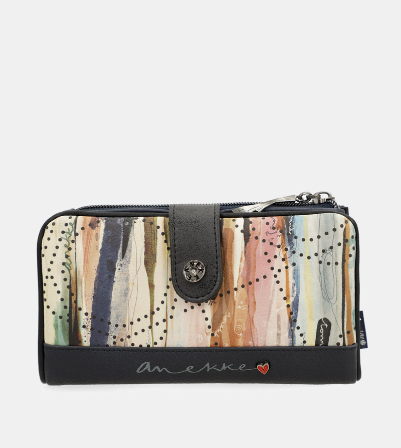 Anekke Studio navy blue flexible RFID wallet 2025
