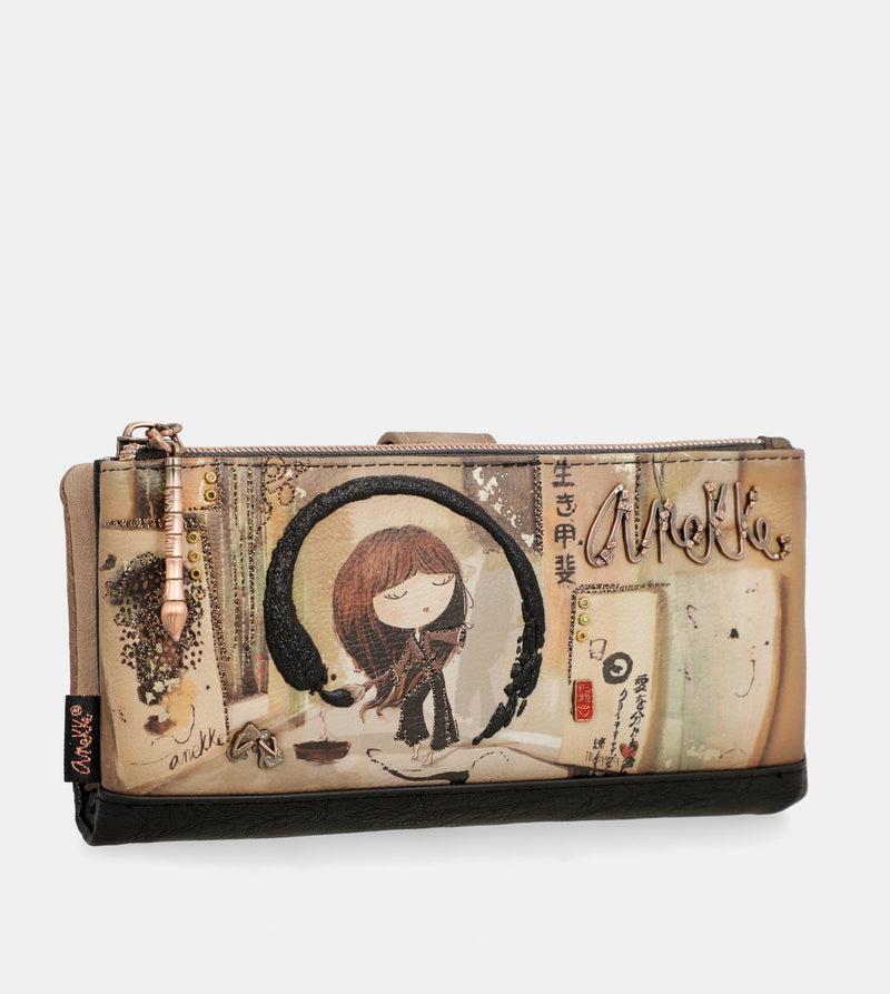 Anekke Shōen Shōen Large Black Flexible RFID Wallet