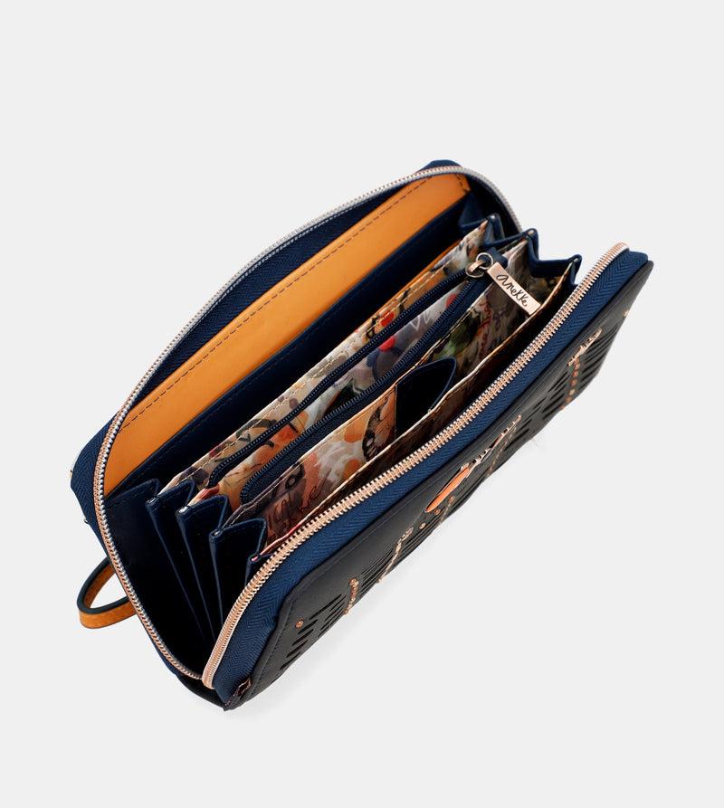 Anekke Nature Pachamama large printed RFID wallet Liquidación