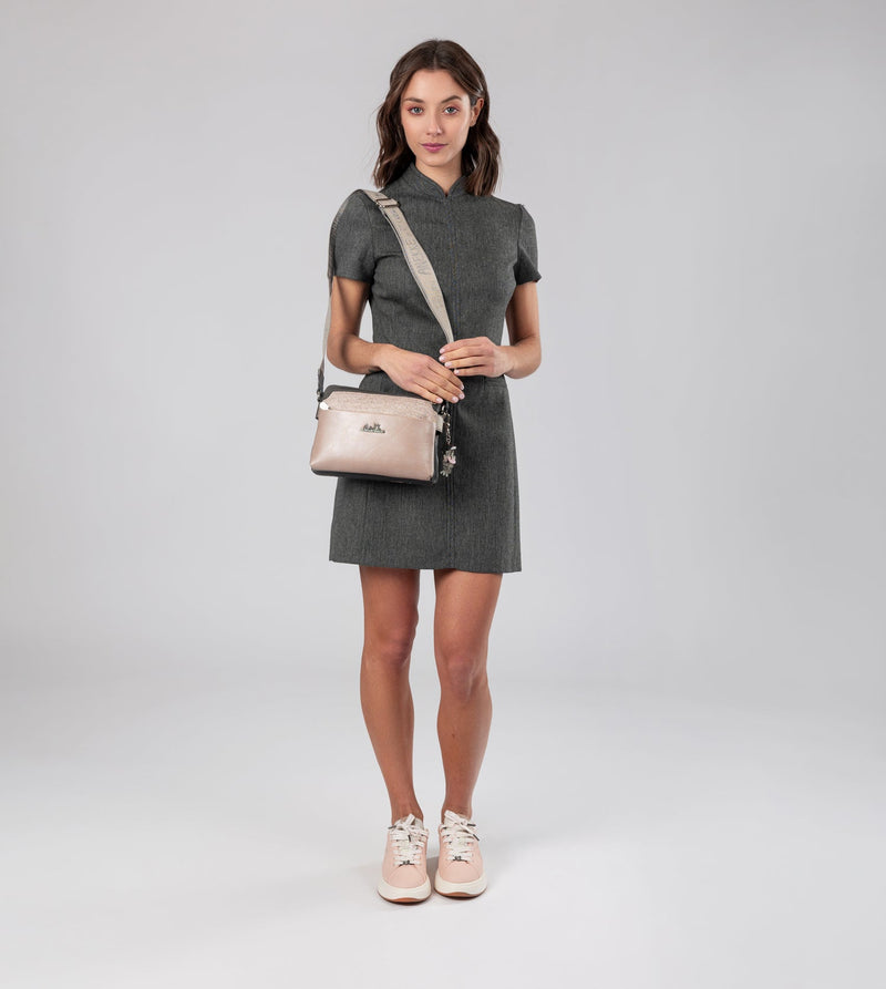 Anekke Peace & Love pink 2-compartment crossbody bag Rebajas online