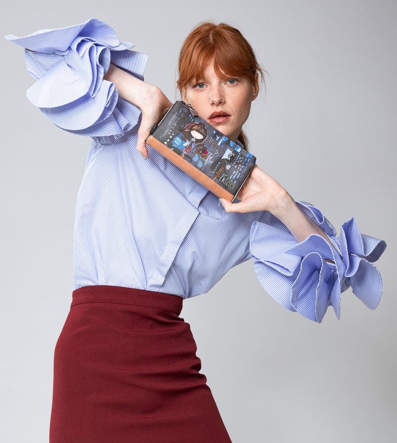 Anekke Contemporary Large Flexible RFID Wallet Tienda de fábrica