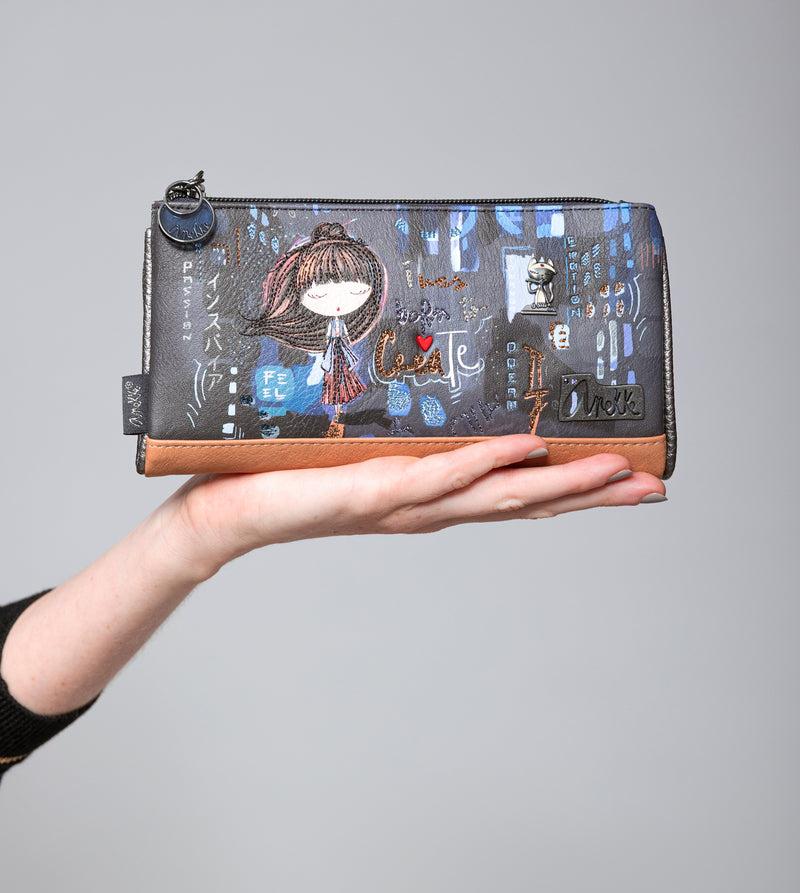 Anekke Contemporary Large Flexible RFID Wallet Tienda de fábrica