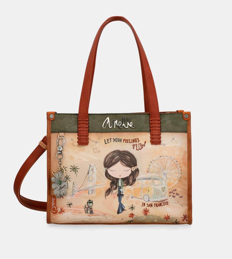 Anekke Peace & Love camel tote Outlet