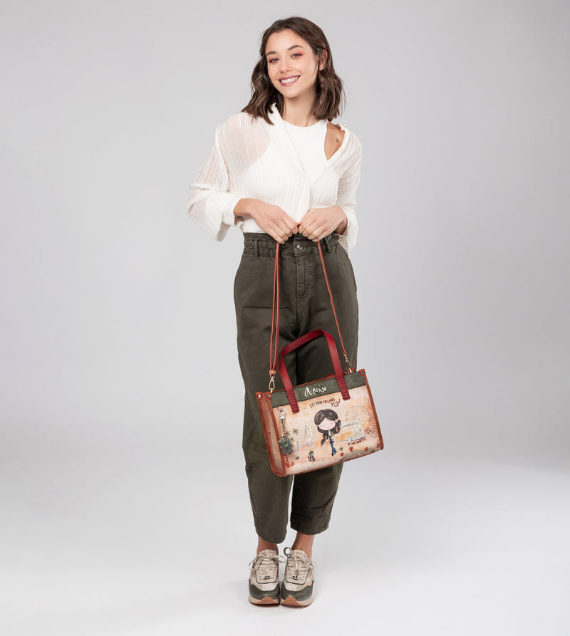 Anekke Peace & Love camel tote Outlet
