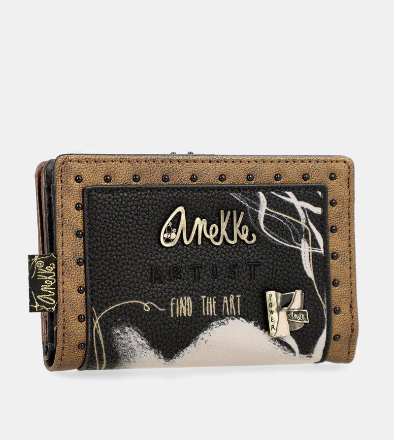 Anekke Nature Shodō black flexible RFID wallet Descuento