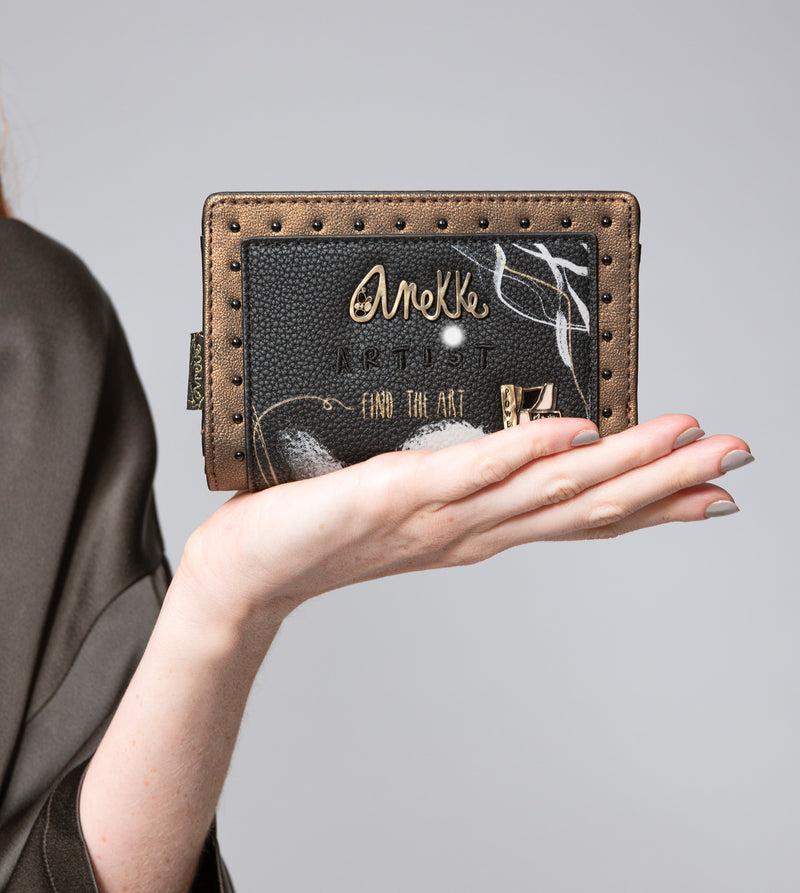 Anekke Nature Shodō black flexible RFID wallet Descuento