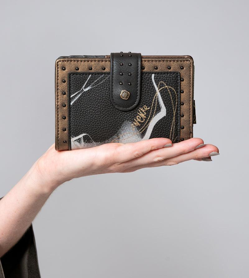 Anekke Nature Shodō black flexible RFID wallet Descuento