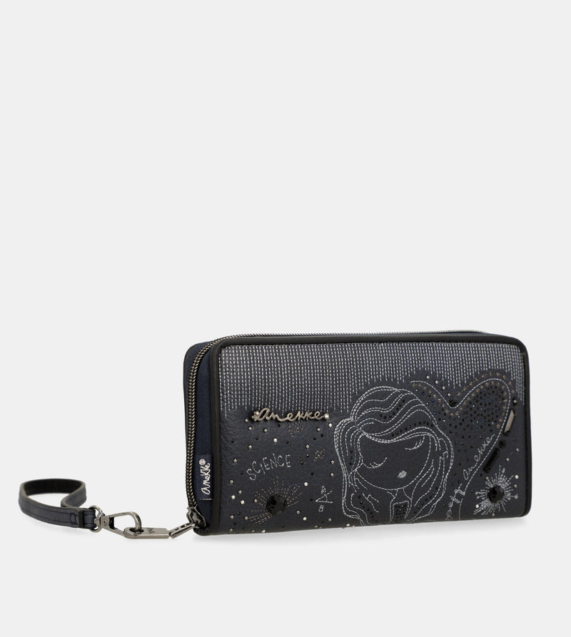 Anekke Studio navy blue large RFID wallet Tienda