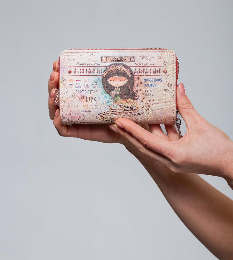 Anekke Menire medium RFID embossed wallet Rebajas de fin de temporada