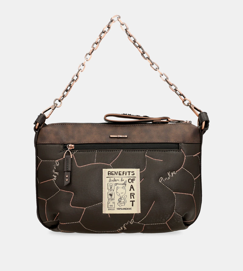 Anekke Shōen Padded shoulder bag with metallic handle COMPRAR AHORA