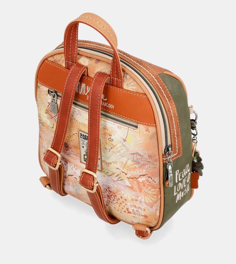 Anekke Peace & Love camel medium backpack ÚLTIMAS EDICIONES