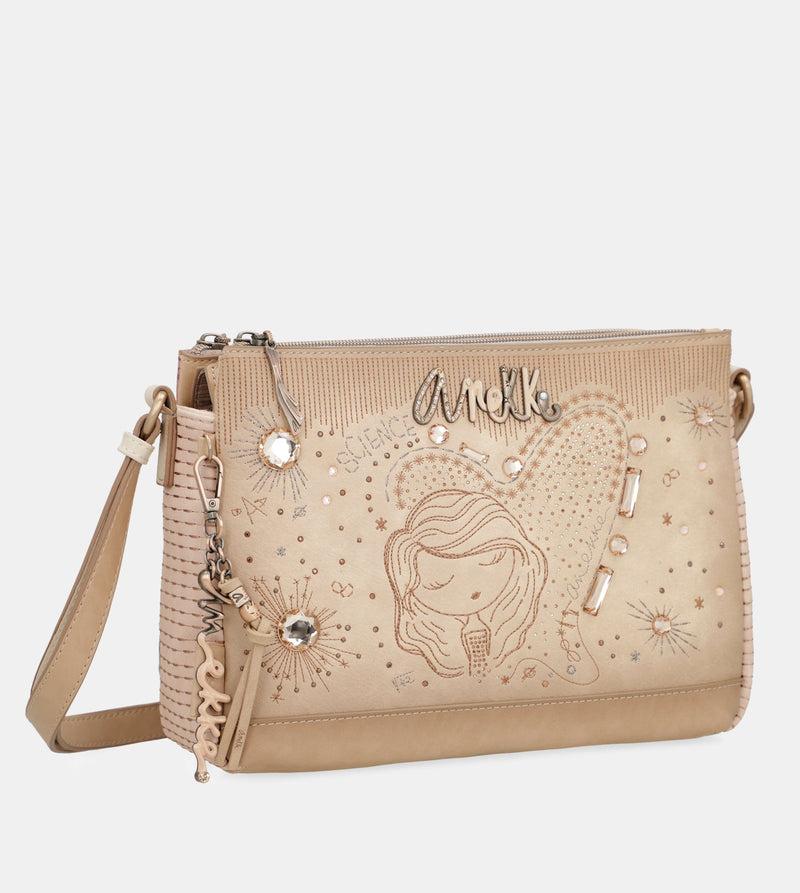 Anekke Studio nude 3-compartment crossbody bag