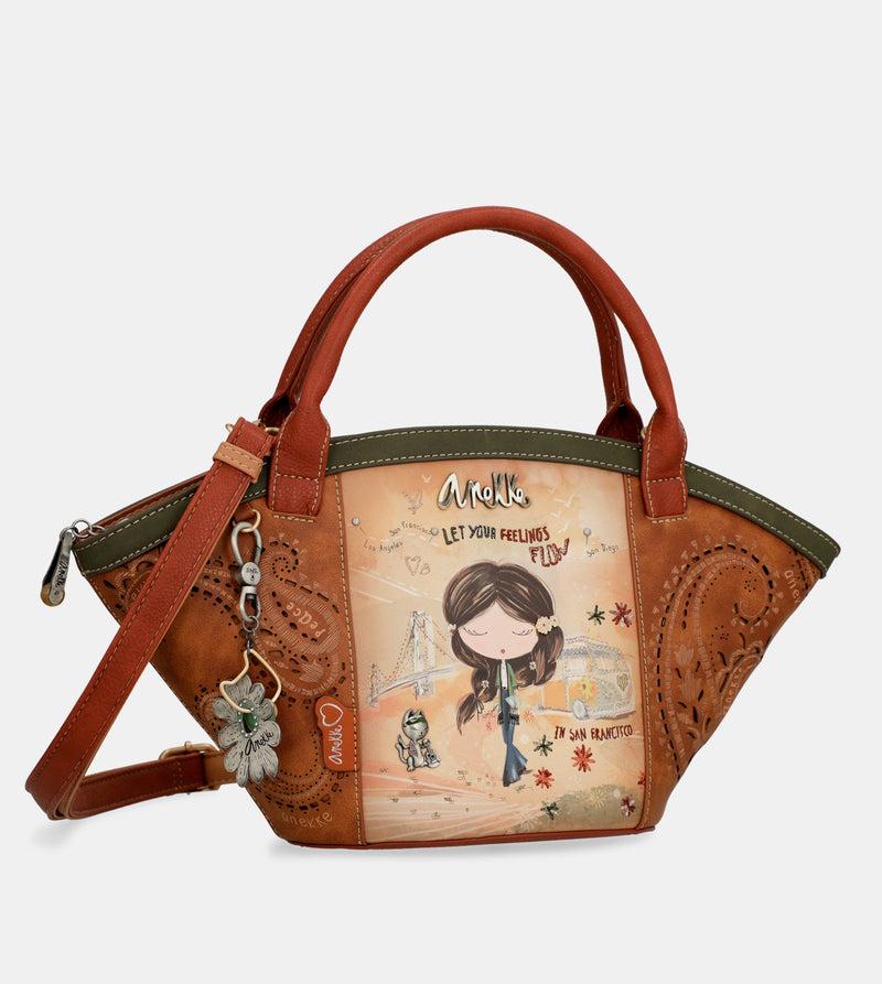 Anekke Peace & Love camel basket bag Grandes descuentos