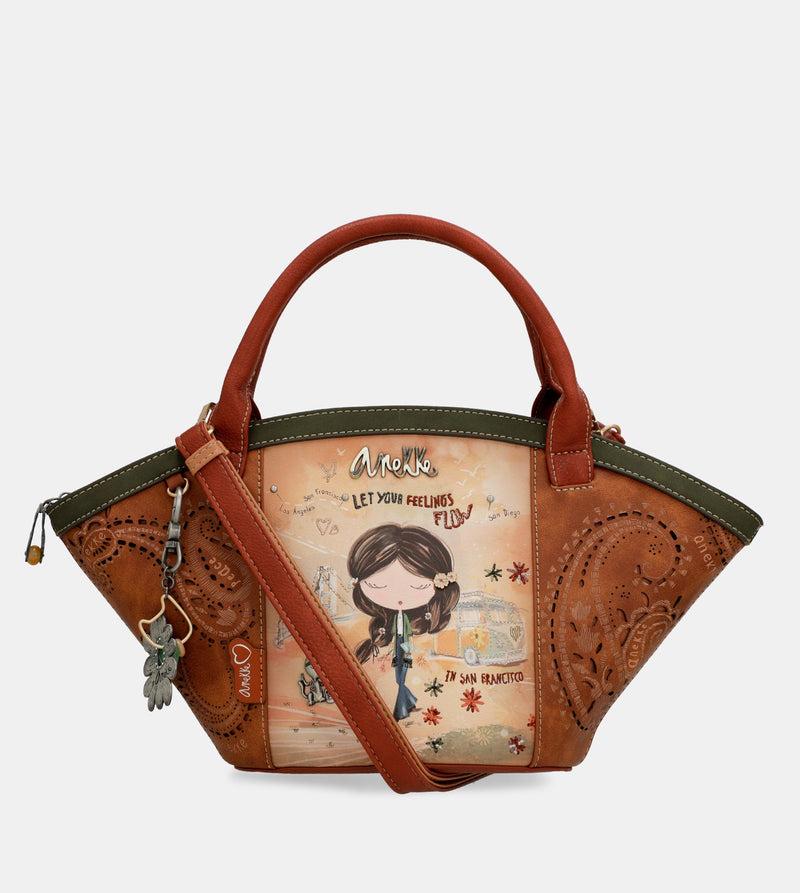 Anekke Peace & Love camel basket bag Grandes descuentos