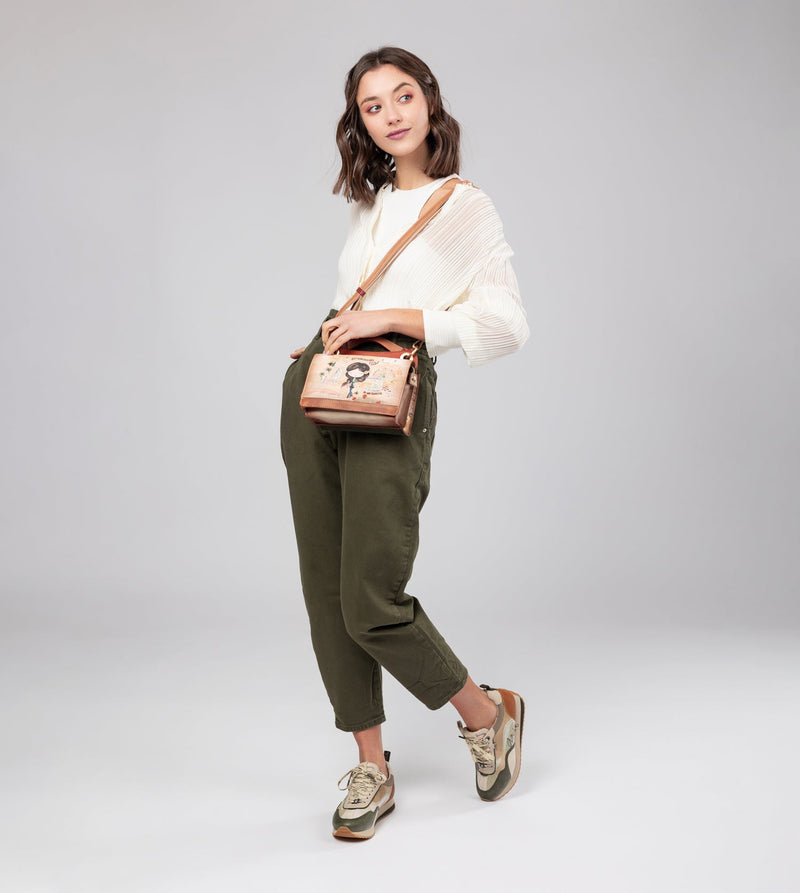 Anekke Peace & Love camel mini bag Descuento por venta flash