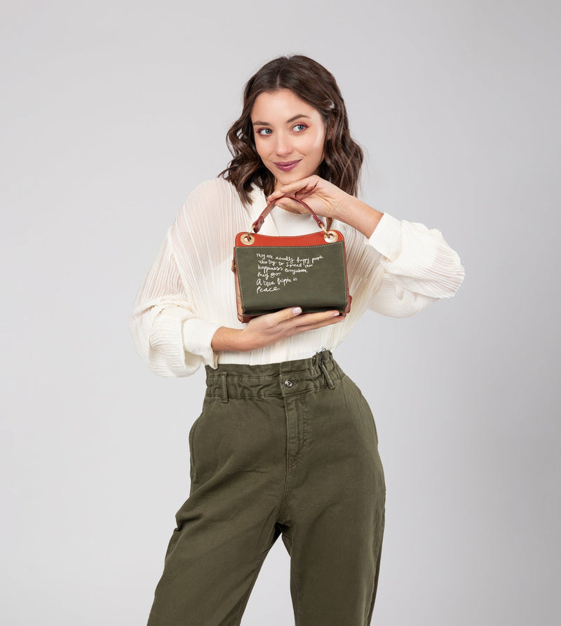 Anekke Peace & Love camel mini bag Descuento por venta flash