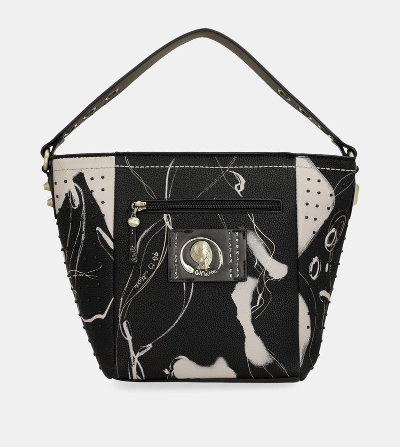 Anekke Nature Shodō medium black handbag Promoción por tiempo limitado