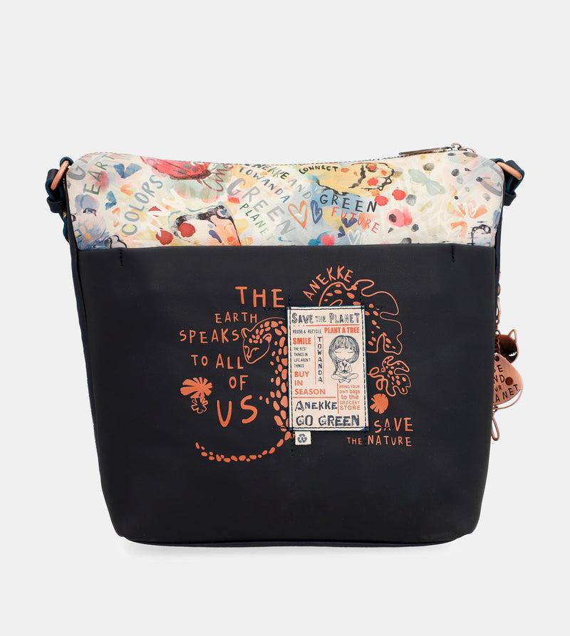 Anekke Nature Pachamama navy blue large crossbody bag Rebajas de fin de temporada