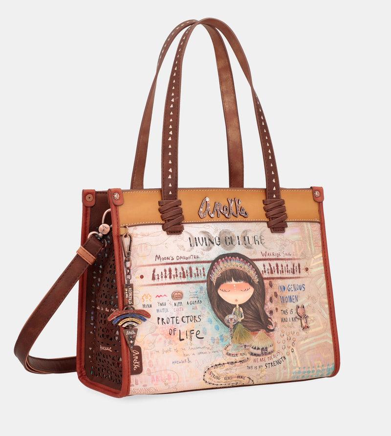Anekke Menire printed tote bag with shoulder strap