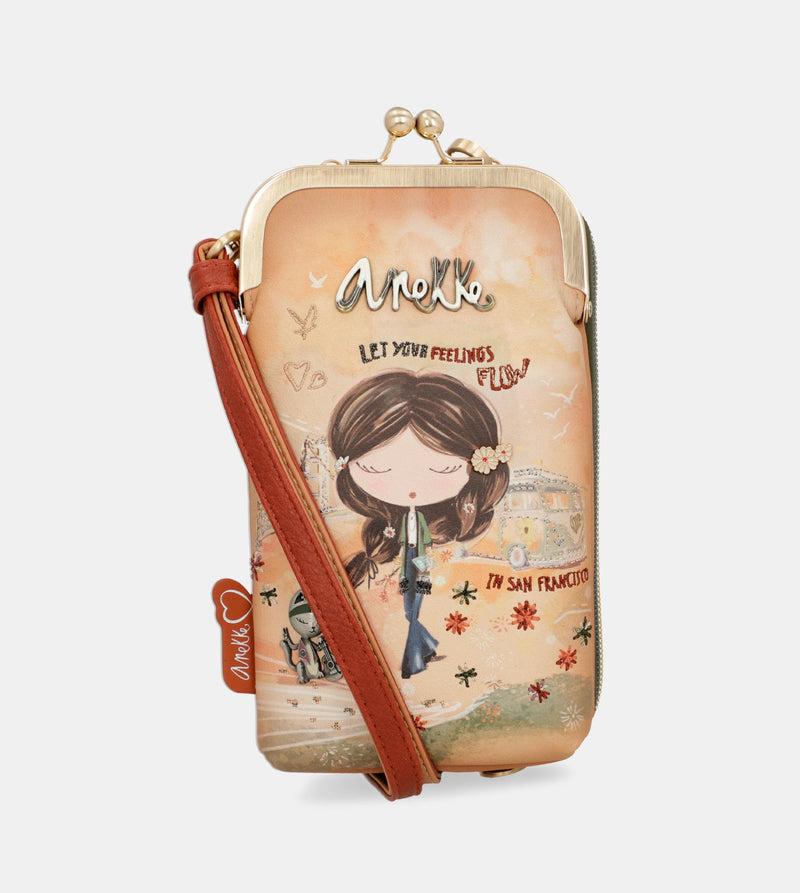 Anekke Peace & Love camel 3-in-1 RFID wallet bag Rebajas de fábrica