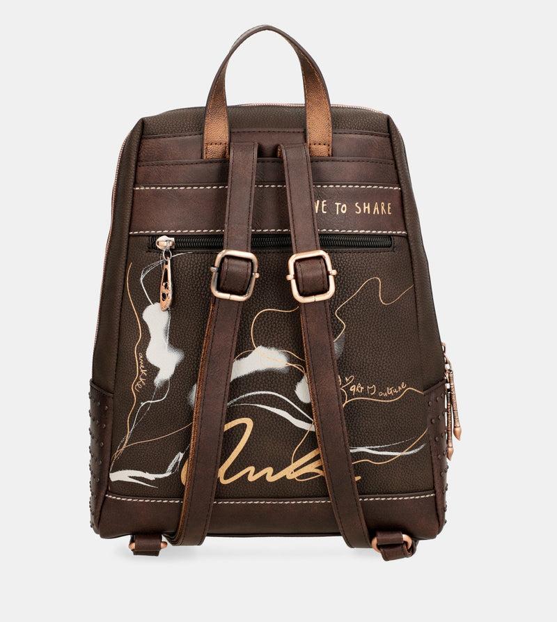 Anekke Nature Shodō large brown backpack Tienda de fábrica