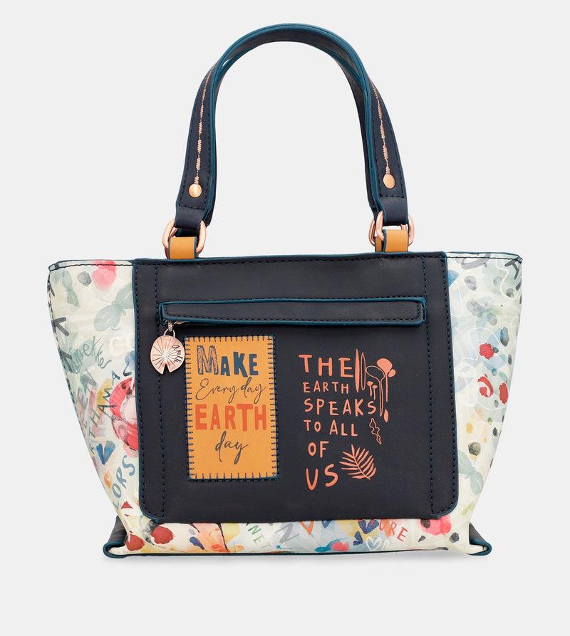 Anekke Nature Pachamama navy blue tote bag Descuento por venta flash