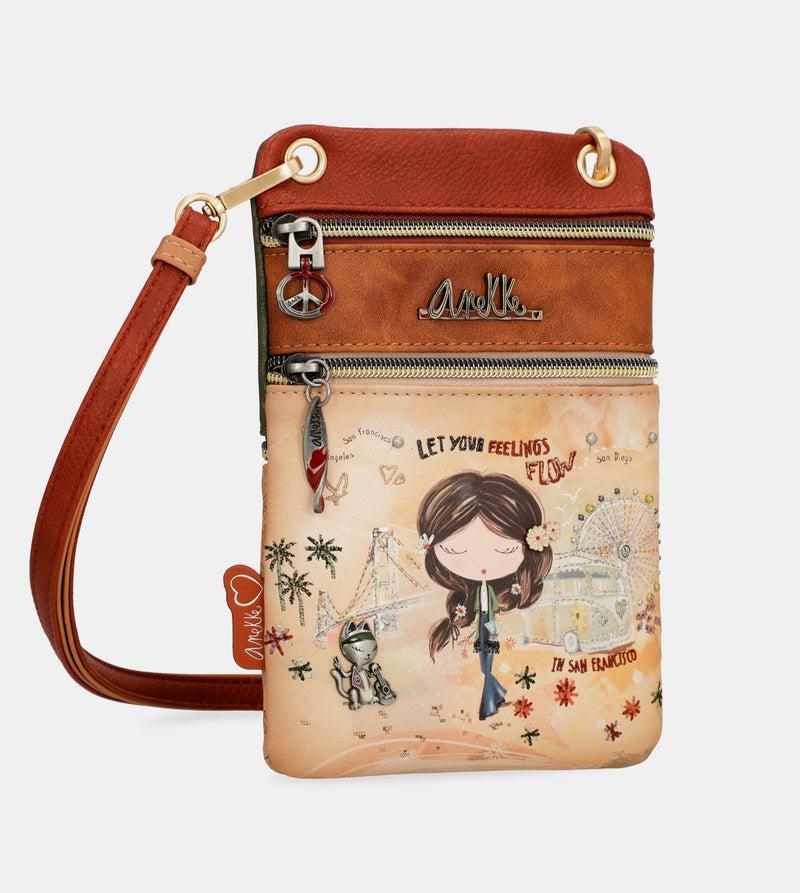 Anekke Peace & Love camel mini crossbody bag Ofertas de temporada