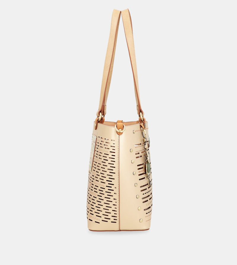 Anekke Nature Pachamama large golden tote bag Ofertas especiales