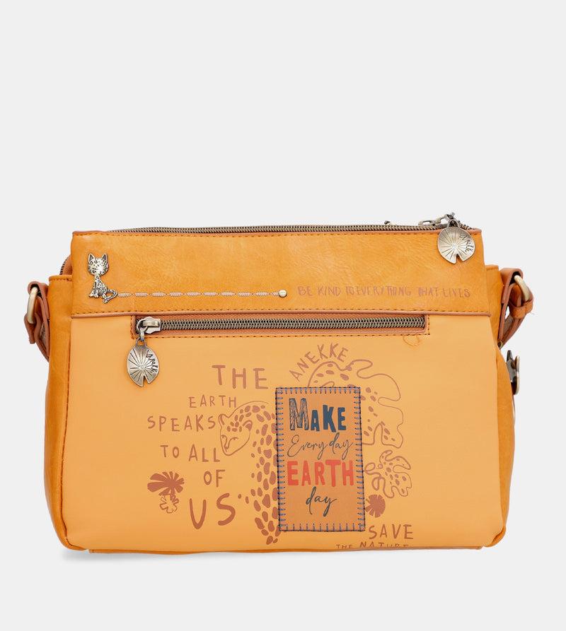 Anekke Nature Pachamama ochre crossbody bag with 3 compartments Outlet online