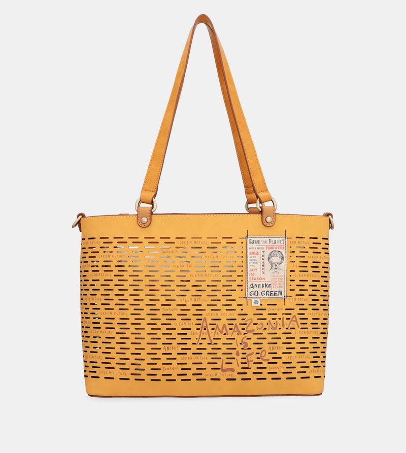 Anekke Nature Pachamama ochre large tote bag En oferta