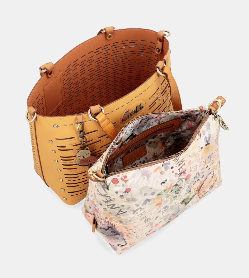 Anekke Nature Pachamama ochre large tote bag En oferta