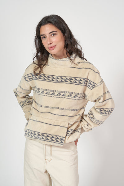 Batela Sudadera teddy polar cuello elevado