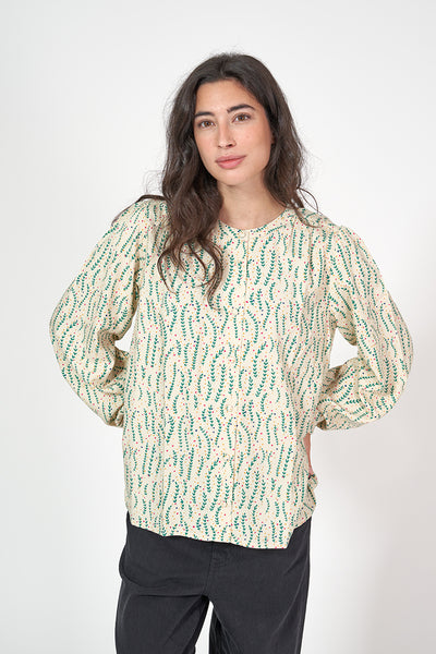 Batela Camisa estampada de mujer manga larga