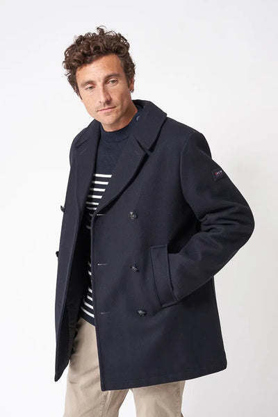 Batela Abrigo o chaquetón náutico o marinero de lana. Azul. Batela Hombre