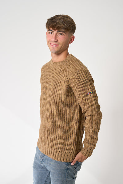 Batela Jersey de punto de hombre con manga raglán y cuello redondo