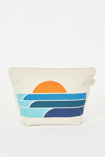 Batela Neceser en Algodón Canvas con Diseño de Puesta de Sol