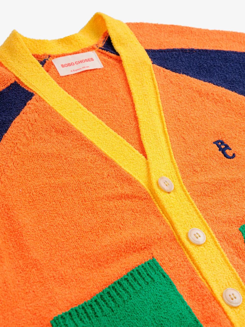 Bobo choses Color block V-neck cardigan Precio ultrabajo