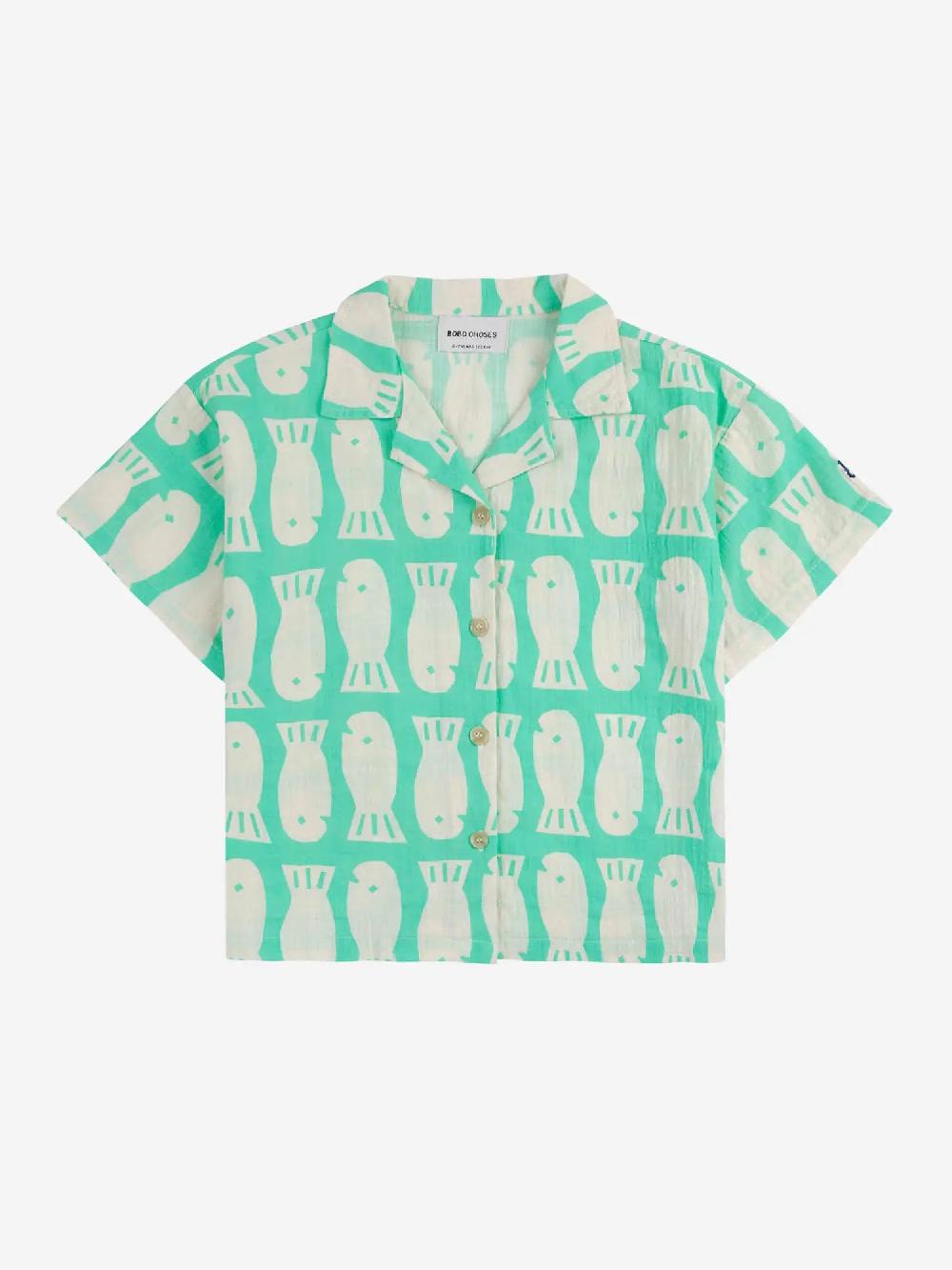 Bobo choses Lucky Fish all over woven shirt Rebajas de fábrica