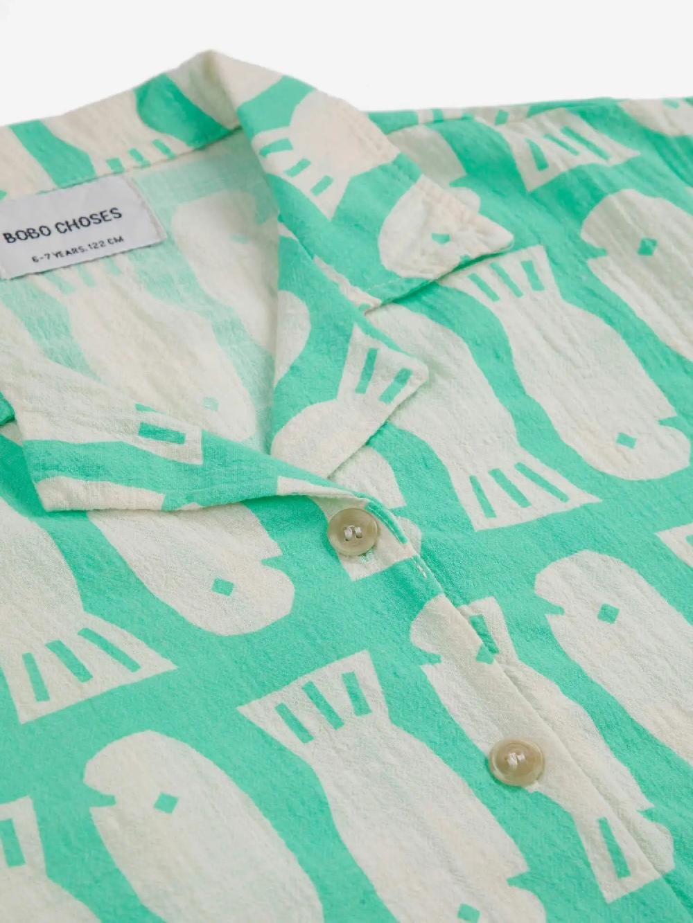 Bobo choses Lucky Fish all over woven shirt Rebajas de fábrica