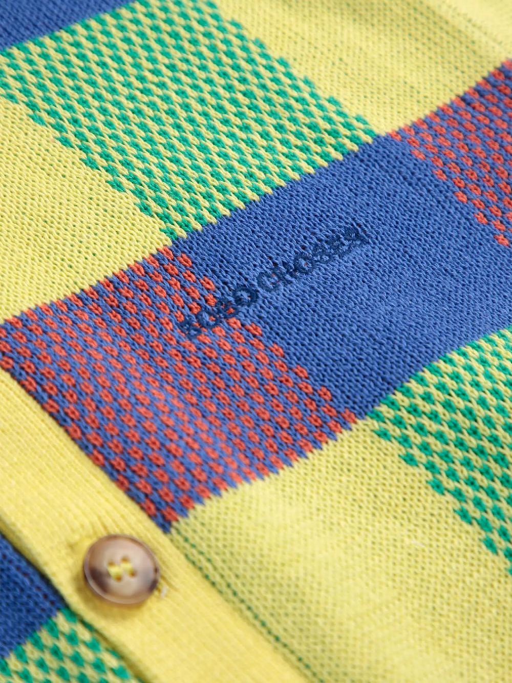 Bobo choses Multicolor vichy jacquard cardigan Último día
