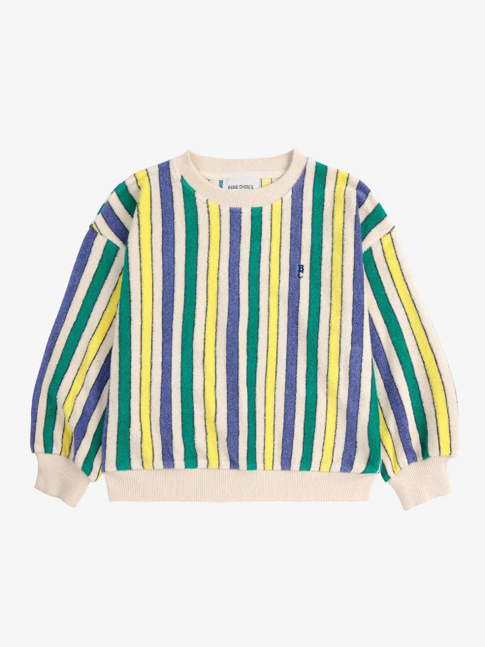 Bobo choses Multicolor Stripes terry cloth sweatshirt Limitado a 3 días
